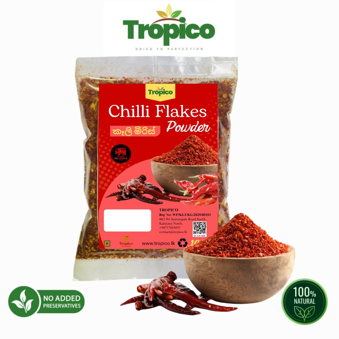 Chili Flakes Powder Pack - Tropico Wholesale
